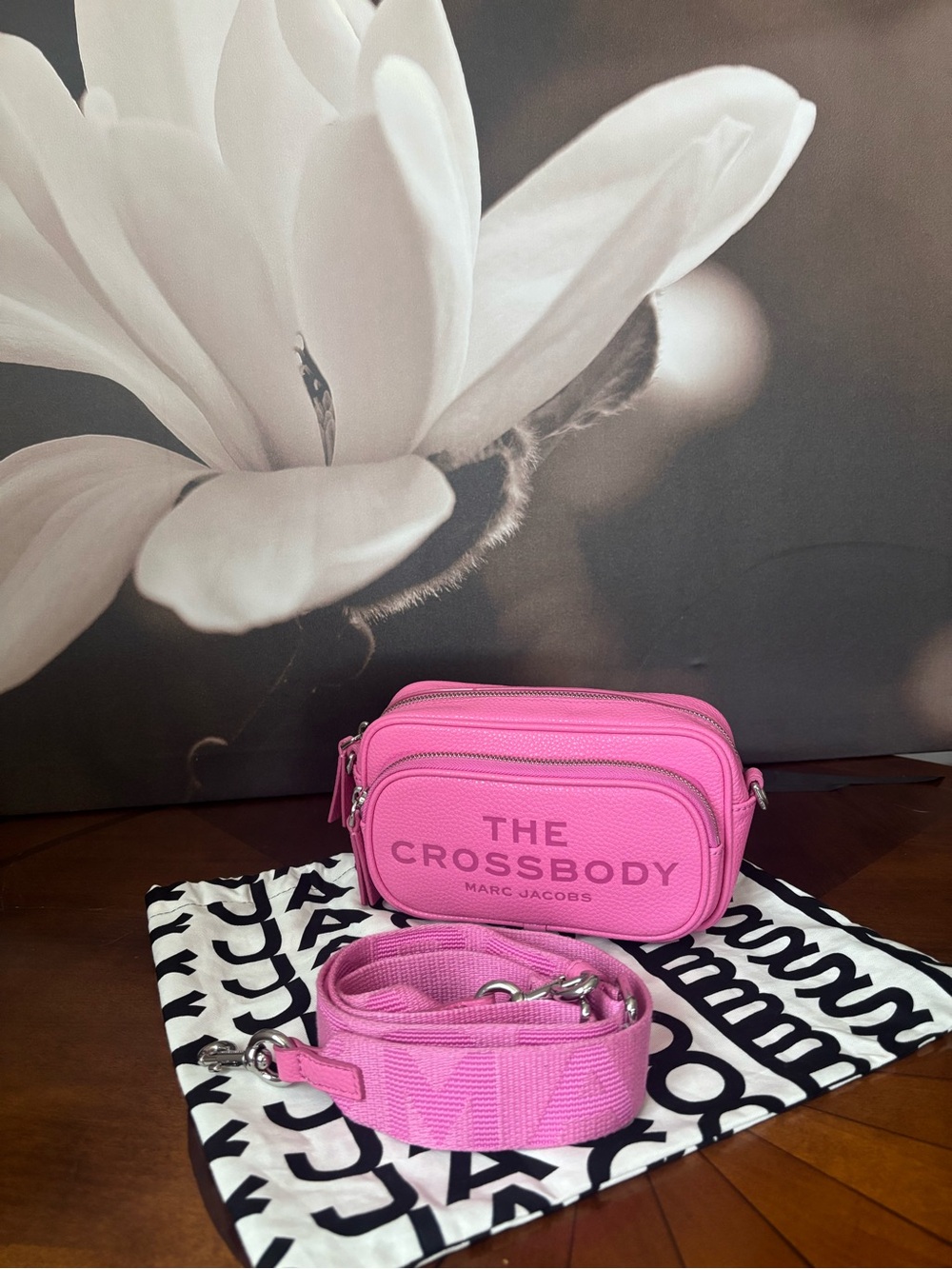 Marc Jacobs Pink 'The Crossbody Bag” Camera Bag with Detachable Strap